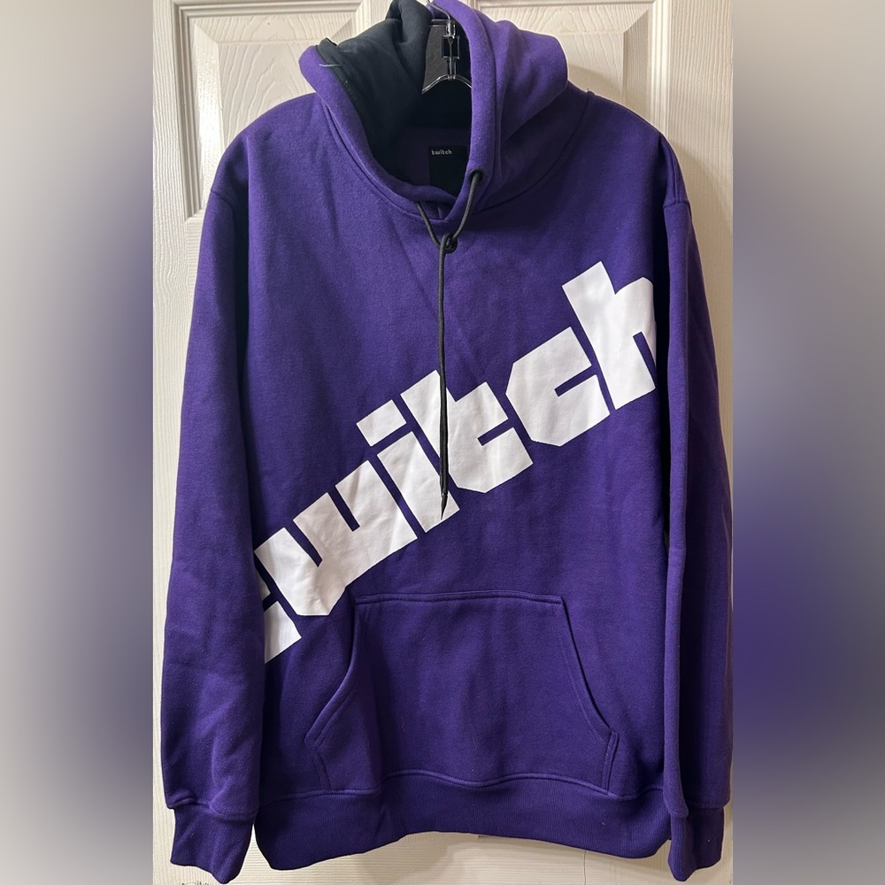 Purple Twitch Men’s Hoodie size L